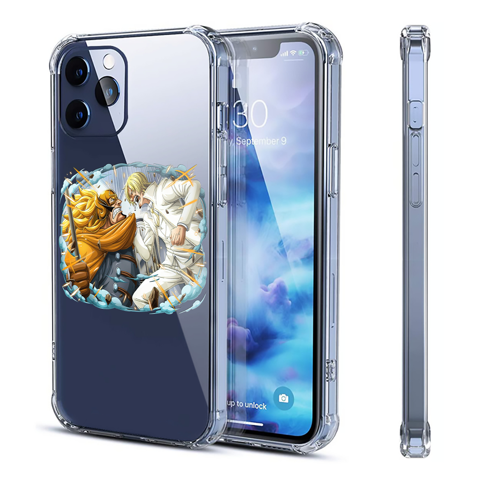 （画像用） ワンピース サンジ ONE PIECE Sanji 【iPhone 12シリーズ対応】透明スマホケース（クリアソフトケース）